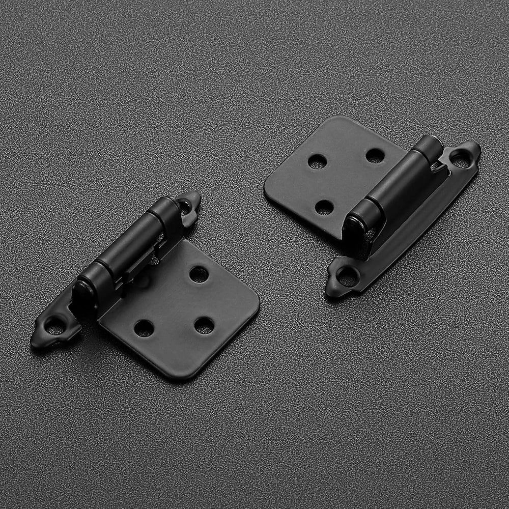 Ravinte Matte Black Cabinet Hinges, 1/2 Inch Overlay, 60 Pack (30 Pairs)