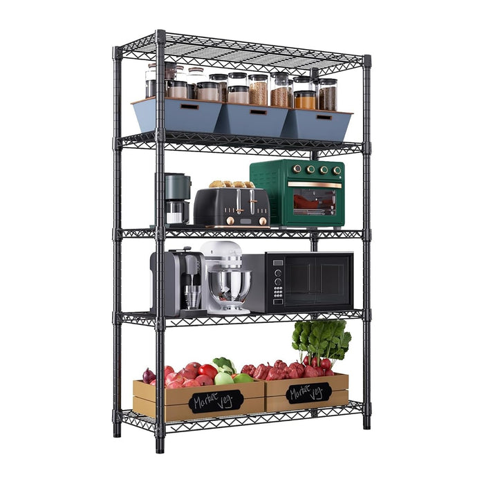 1750 lbs Steel Storage Shelving 5-Tier Utility Shelving Unit Steel Organizer