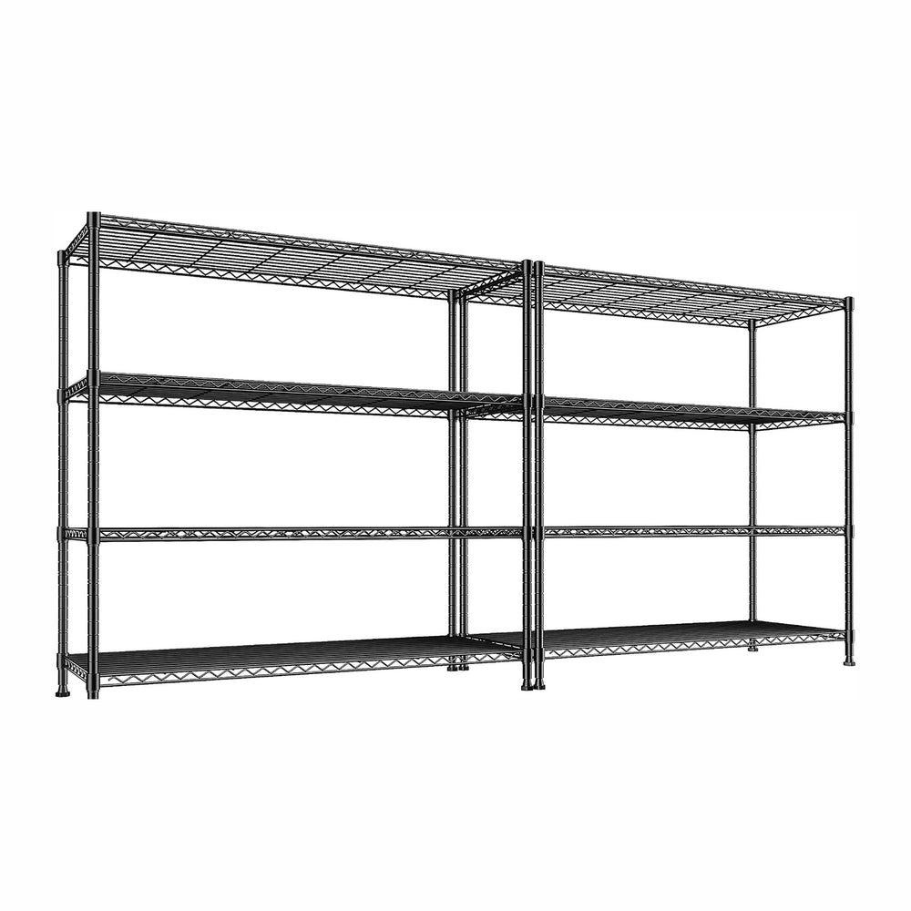 2 Set of 45 "W Metal Shelving Unit 4 Tier Storage Shelves Adjustable Wir...