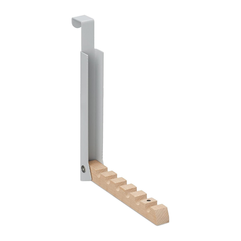 2 x Folding Door Hook for Hanging for 6 Clothes Hangers Wooden Metal Door Thi...