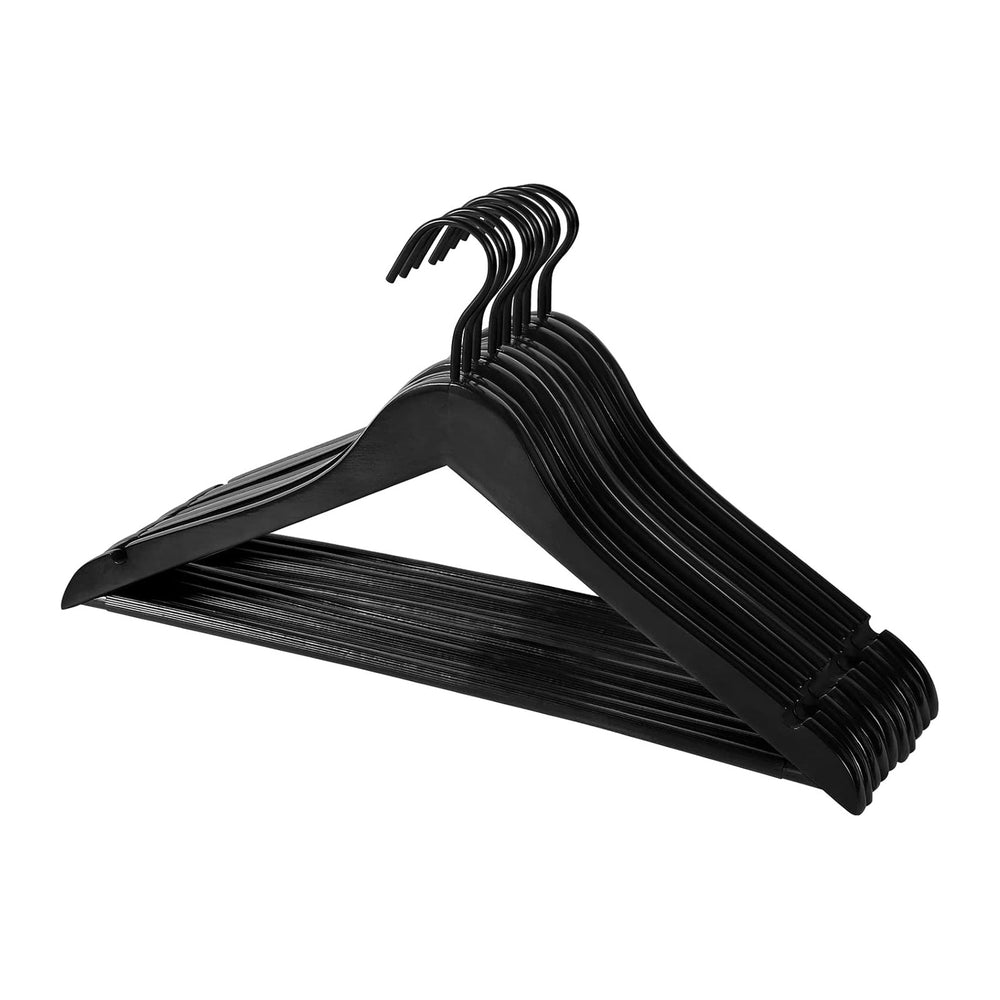 20 Pack Wooden Hangers — Premium Solid Wood Suit & Coat Hangers with Non-...