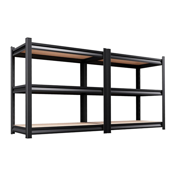 2Pack 3 Tier Garage Shelving,Garage Storage Shelves,Adjustable Heavy Duty Metal Shelving Units and Storage Large Rack,Utility Steel Shelf For Shop Warehouse Pantry Basement Organizers 35"Hx33"Wx16"D