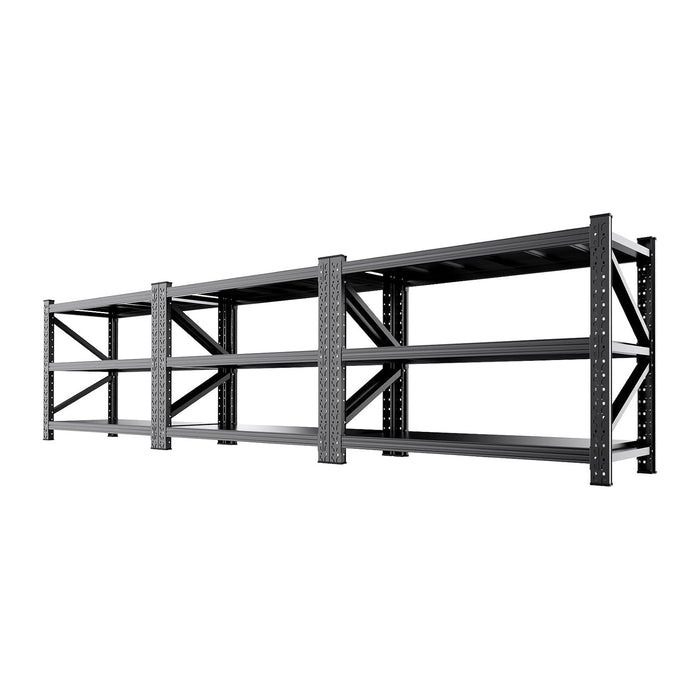 3 Set 59" W Storage Shelves, 3T Adjustable Garage Shelving Unit, Rust Proof Large Metal Storage Rack, 20" Dx59 Wx54.3 H Industrial Shelving for Warehouse, Basement, Supermarket