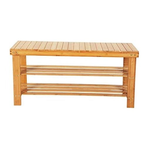 3 Tier Shoe Rack with Bench, Premium Bamboo Shoe Storage Shelf or Shoe Rack B...