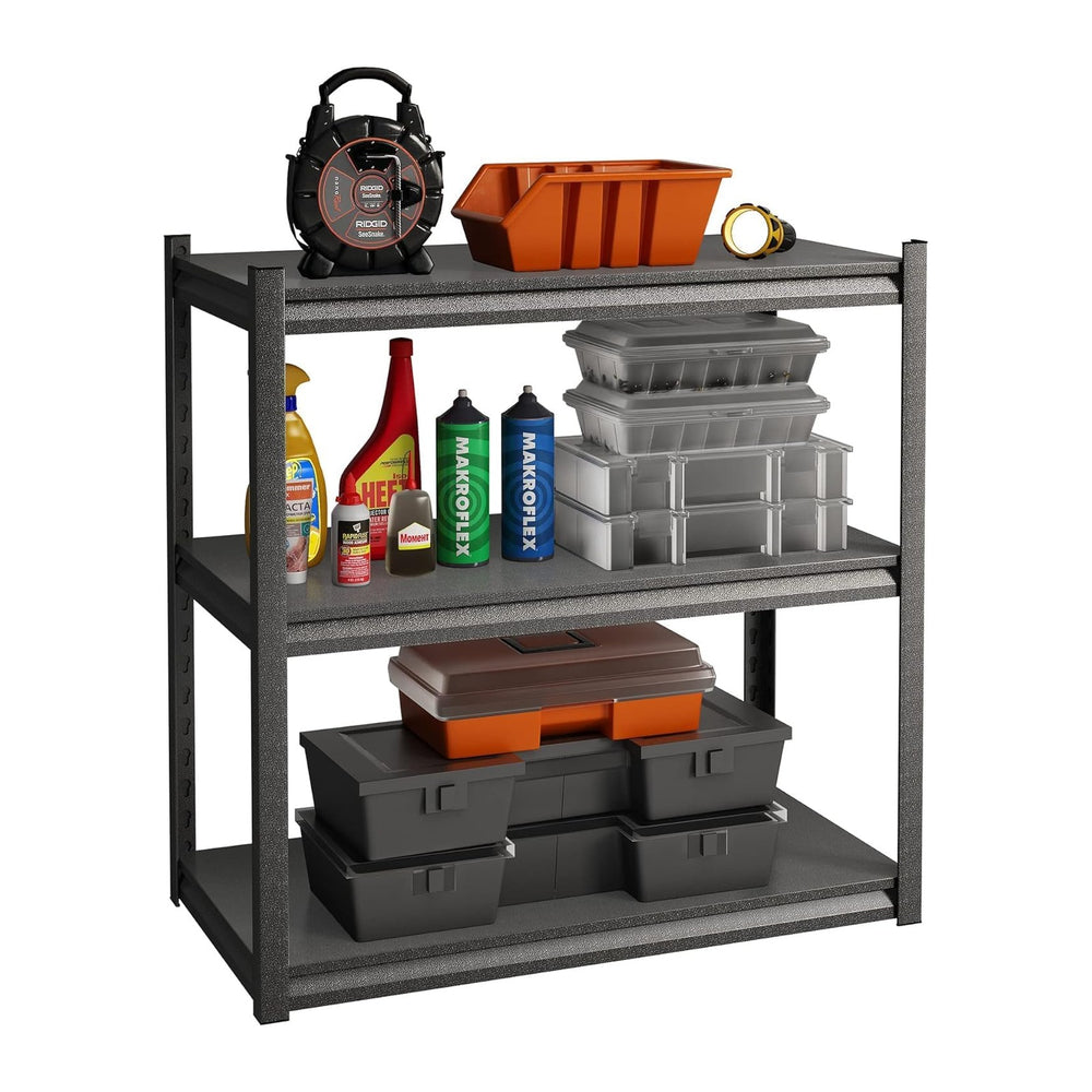 32" W Garage Shelving,900LBS Loads Adjustable Garage Storage Shelves, 3-...