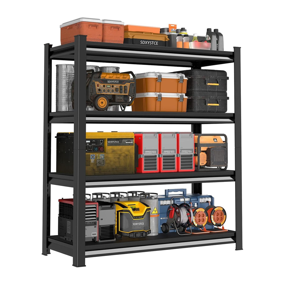 48" W Garage Shelving Heavy Duty, 2000 Lbs Loads Garage Storage Shelves ...