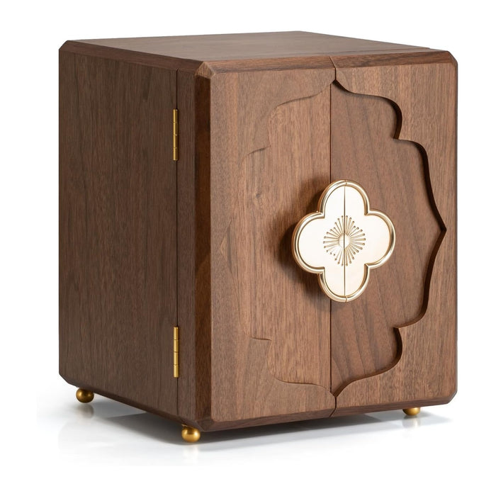 5-Layer Double-Door Walnut Wood Jewelry Box