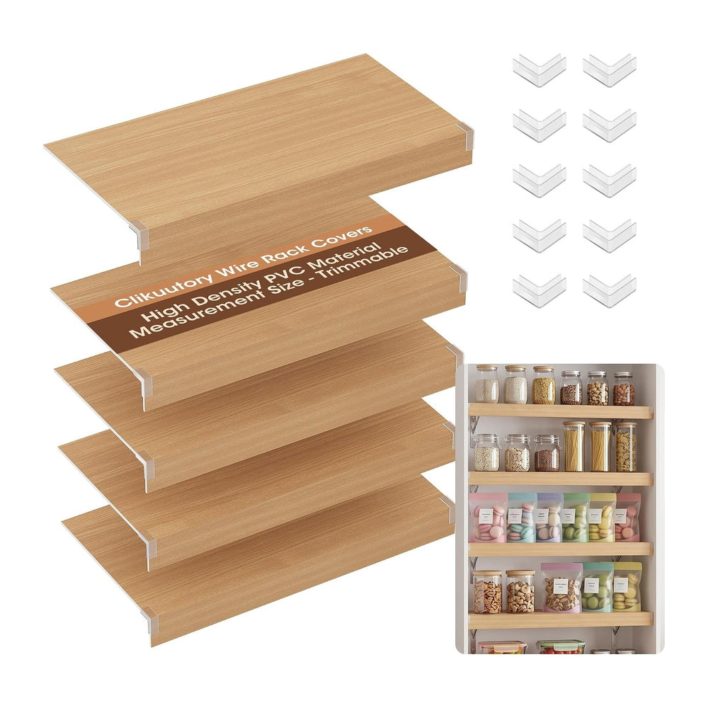 5 Pack Wire Rack Covers for Shelves, 32"x16" PVC Wire Shelf Covers ...