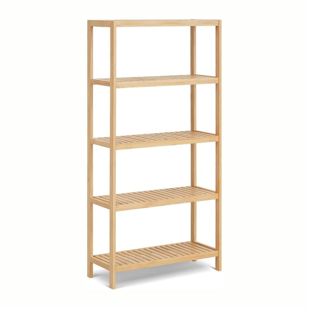 5-Tier Bamboo Freestanding Multi-use Shelf Unit Bookshelf Bookcase