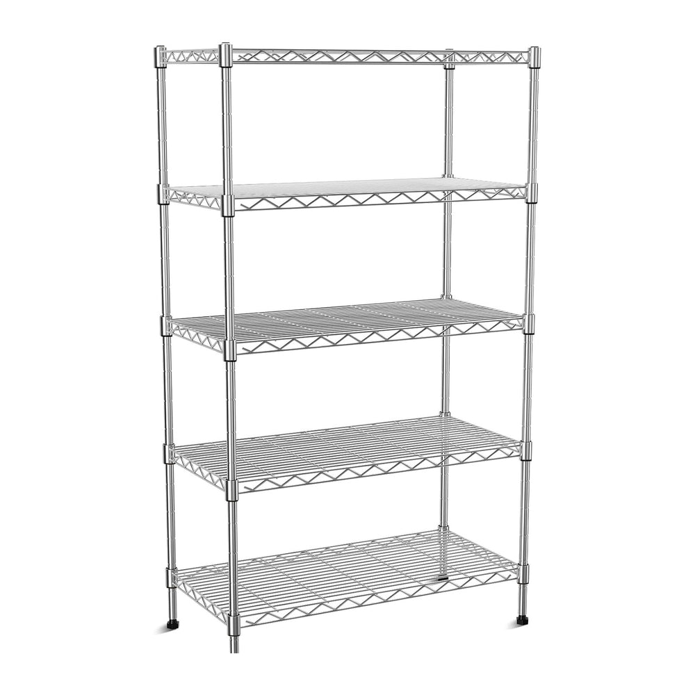 5-Tier Heavy Duty Metal Shelf,Chrome Wire Shelving Unit 35"Wx18Dx71H