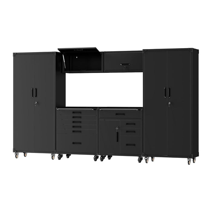 6-Piece Garage Storage Cabinets System Heavy Duty Workshop Set