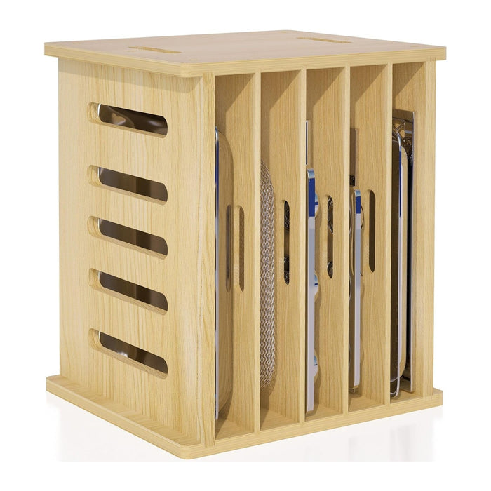 6 Tier Wooden Tray Dividers for Cabinets