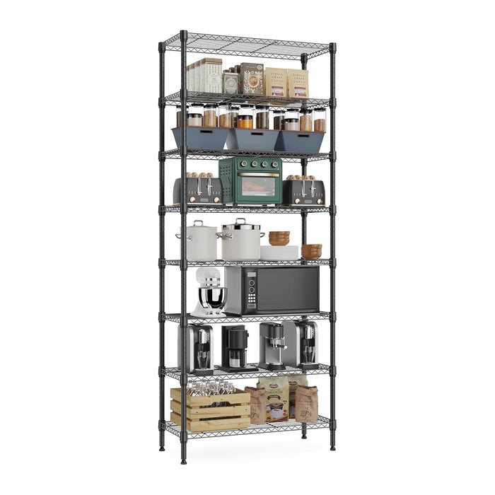 8 Tier 2000 lbs Storage Rack Metal Wire Shelving Unit, Storage Standing Shelf