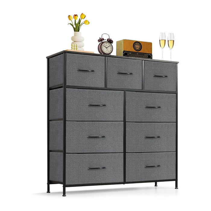 9-Drawer Dresser for Bedroom, Anti-Tip Tall Storage Organizer