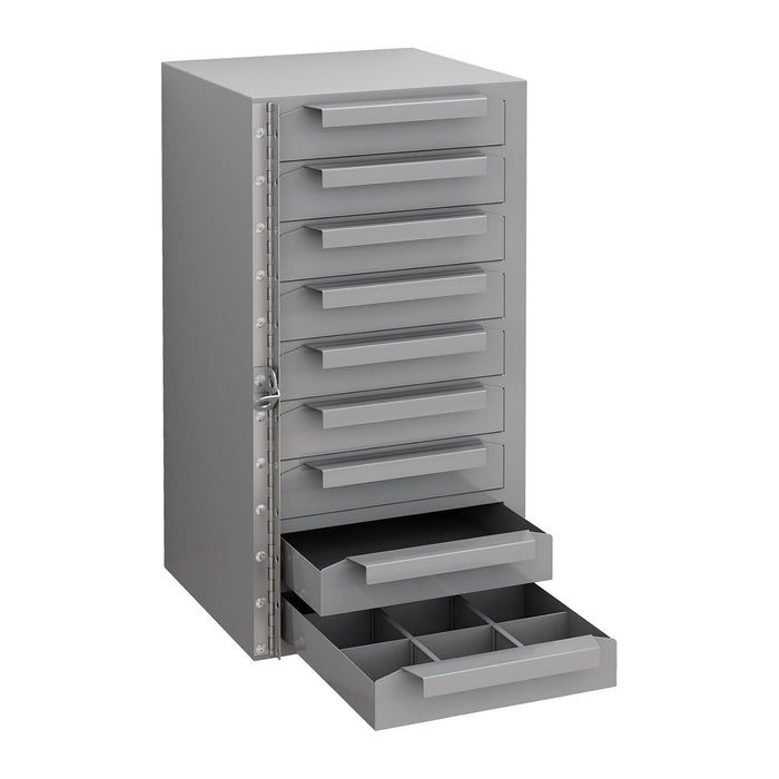 9-Drawer Storage Cabinet, Lockable Steel Parts Cabinet Bolt Bin