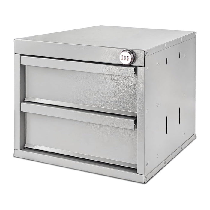 AA Products Model DW-1650 2 Tiers Drawer Cabinet with Password Lock Designed for Tools Room, Utility Room, Workplace, Carriage, Garage. 15.75’’W x 12.5’’H x 15.6”D - Sold Individually
