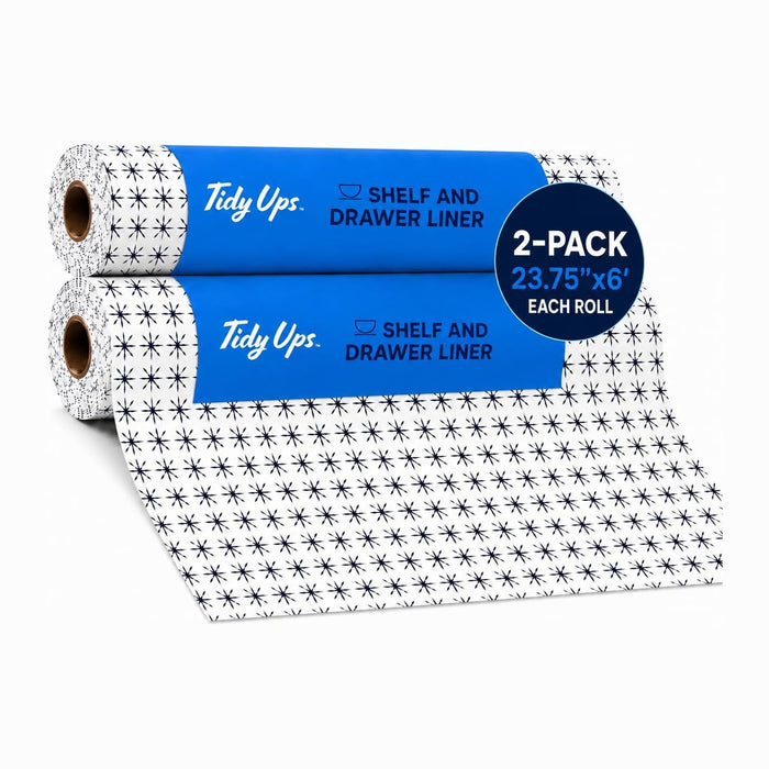 Adhesive Shelf Liner - Midnight Grid, 23.75in x 6ft, 2-Pack