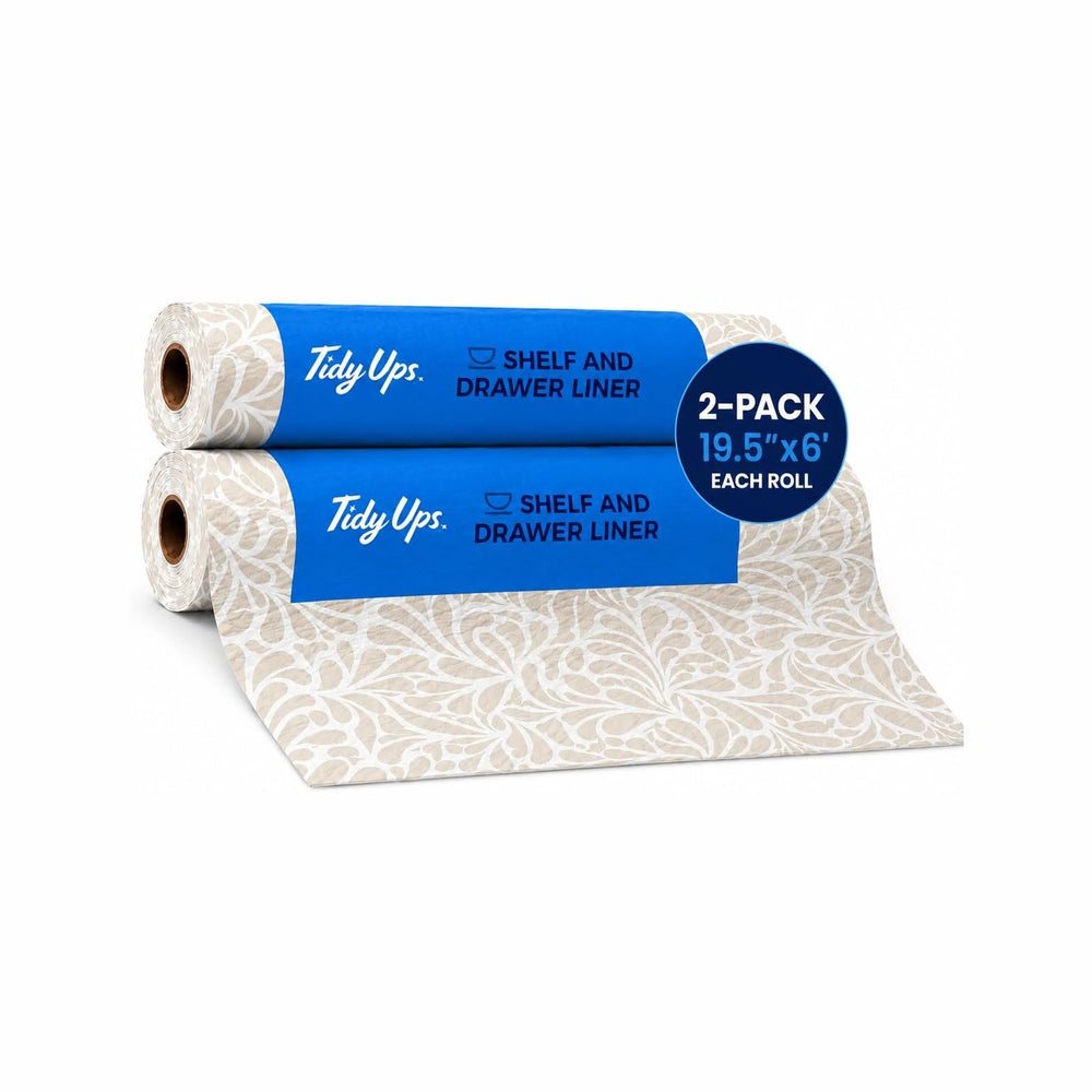 Adhesive Shelf Liner - Sandstone Petals, 19.5in x 6ft, 2-Pack