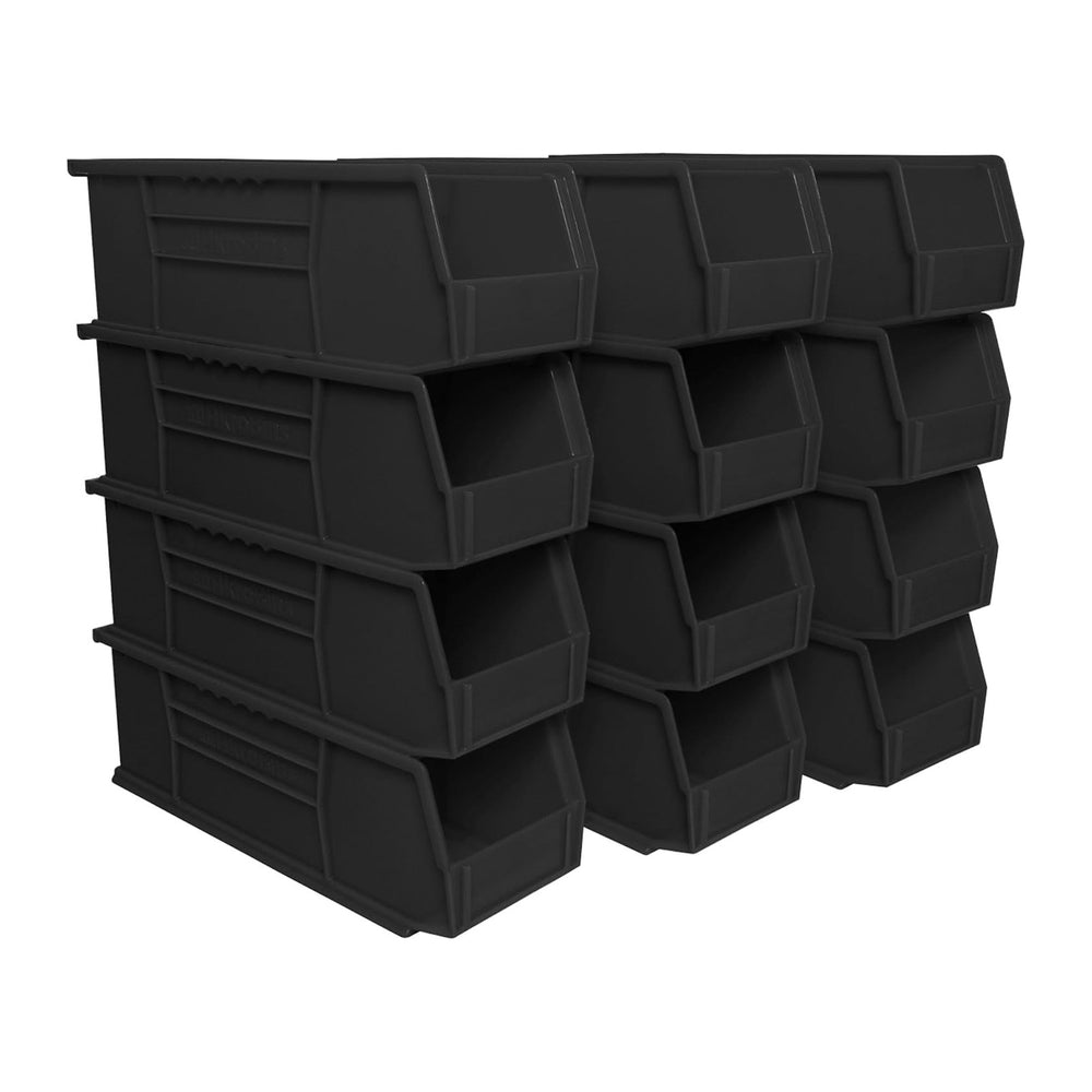 Akro-Mils 30234 AkroBins Plastic Storage Bins, 15"x5"x5", Blac...