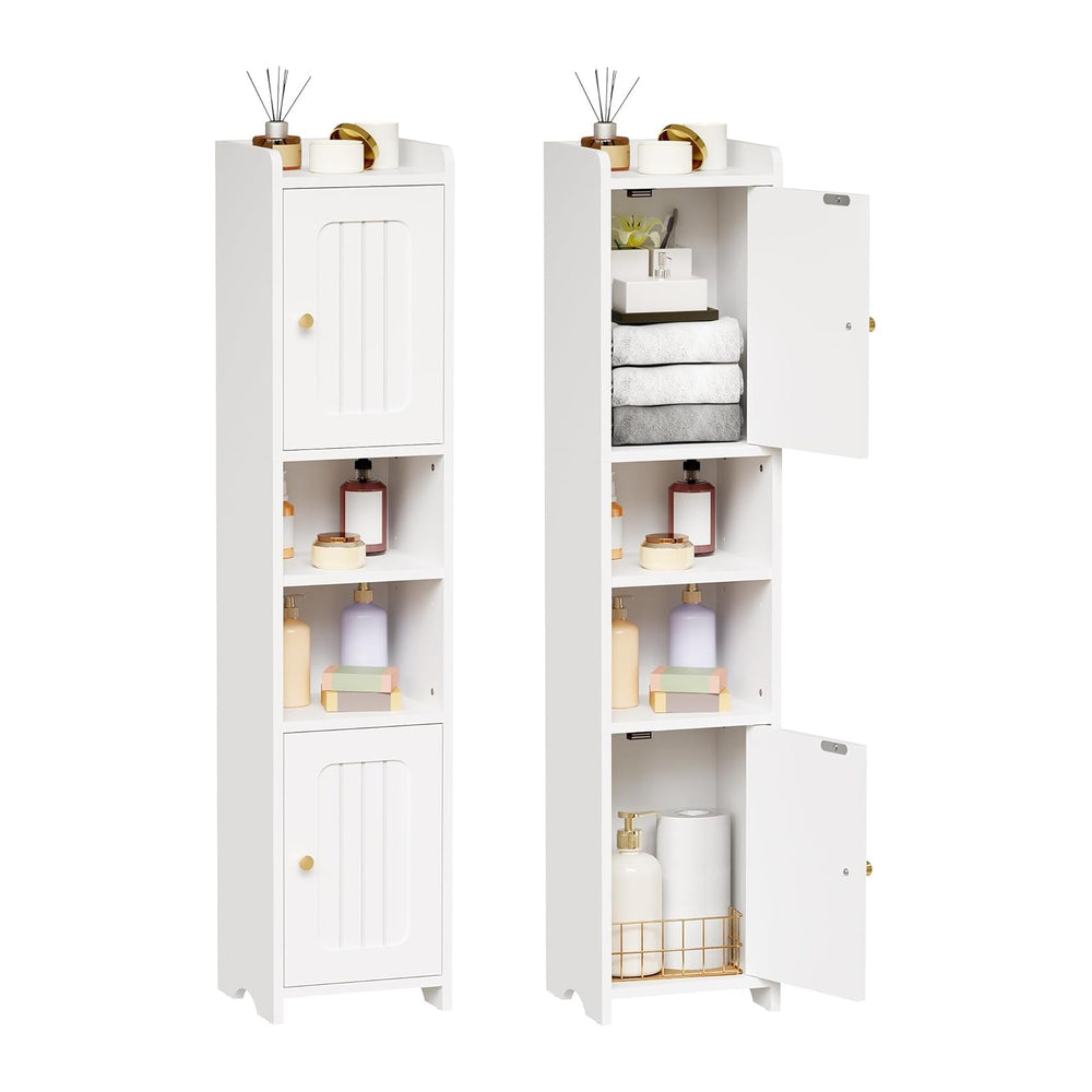 ANWBROAD Slim Bathroom Storage Cabinet with 2 Doors and Adjustable Shelf