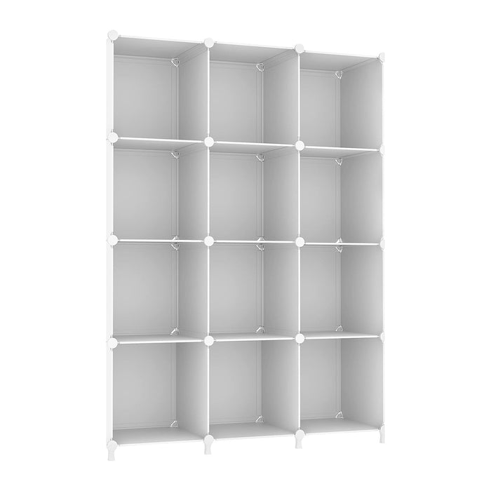 AWTATOS 12 Cube Storage Organizer, Closet Organizer Storage Shelves, White