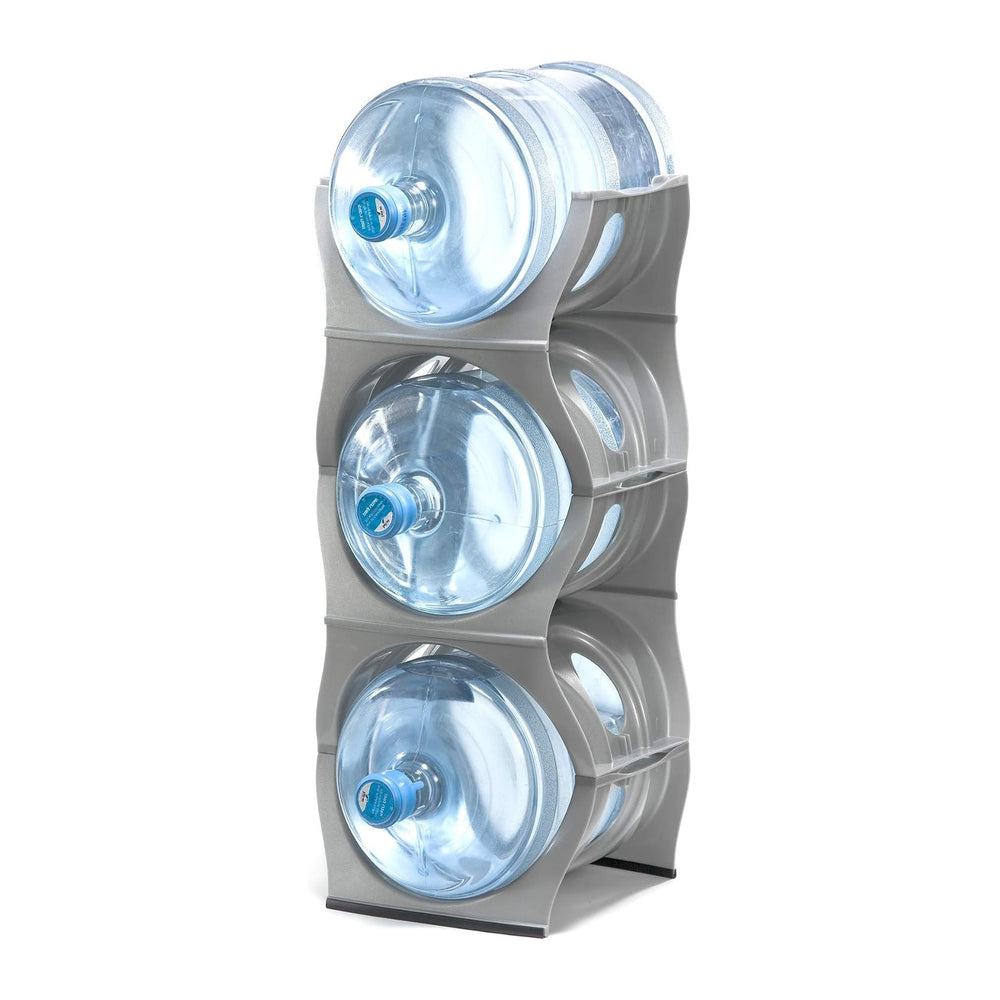 Bariboo Stackable Water Bottle Storage Rack Best Water Jugs 5 Gallon Organize...