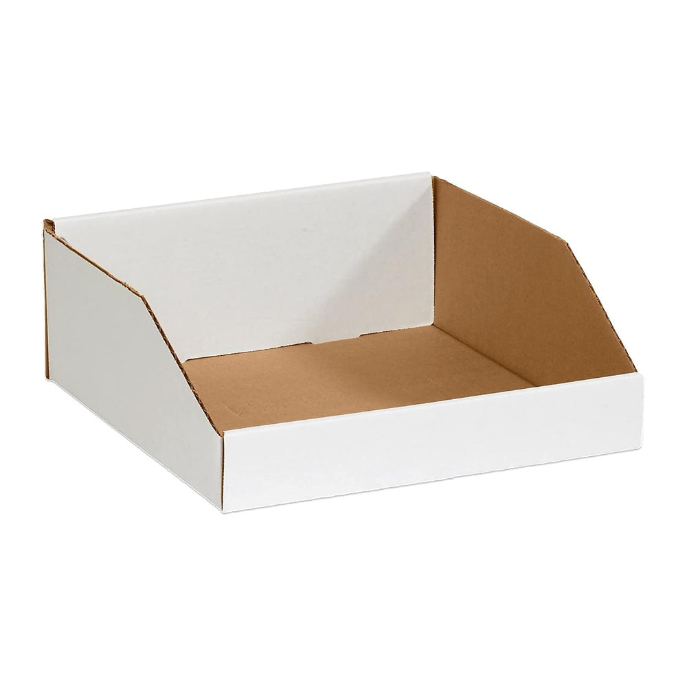 BOX USA Corrugated Cardboard Storage Bins Holder 12" x 12" x 4.5&qu...