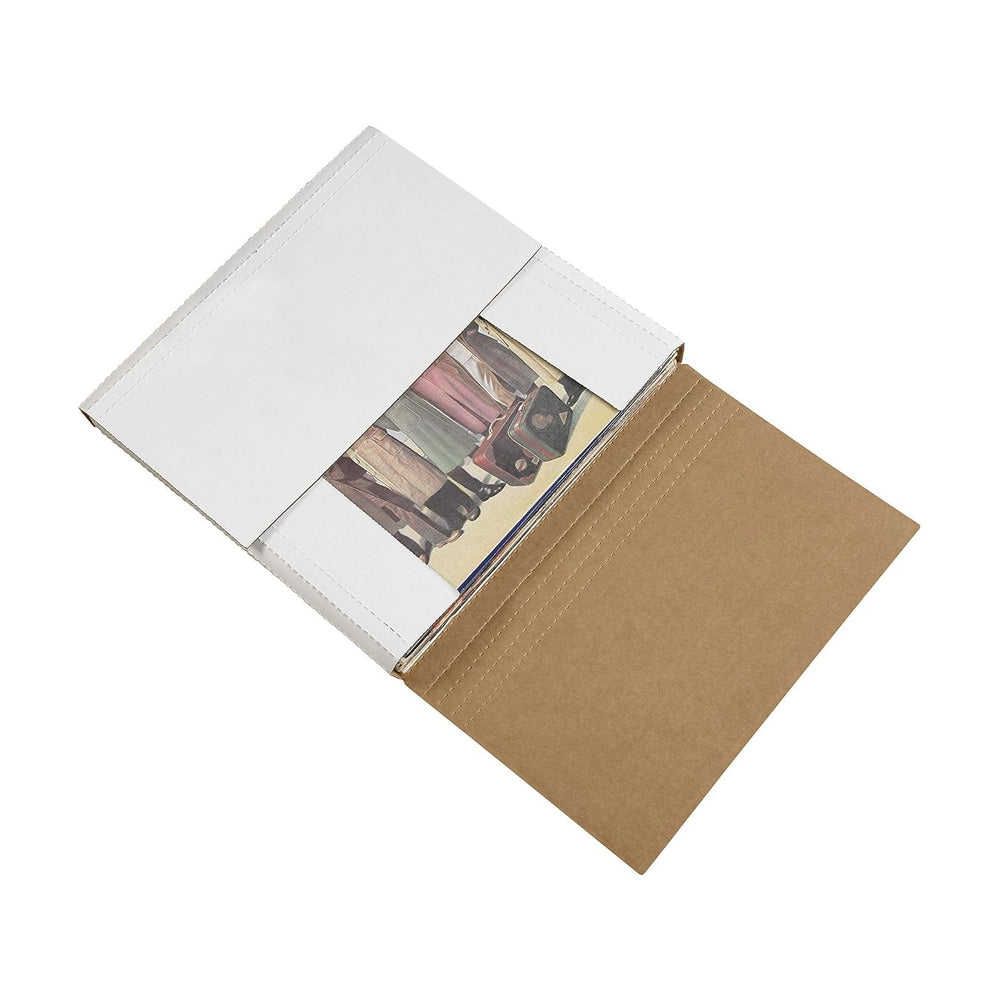 BOX USA White Easy-Fold Mailing Boxes, 7 1/2 x 5 1/2 x 2 Inches, Pack of 50, ...