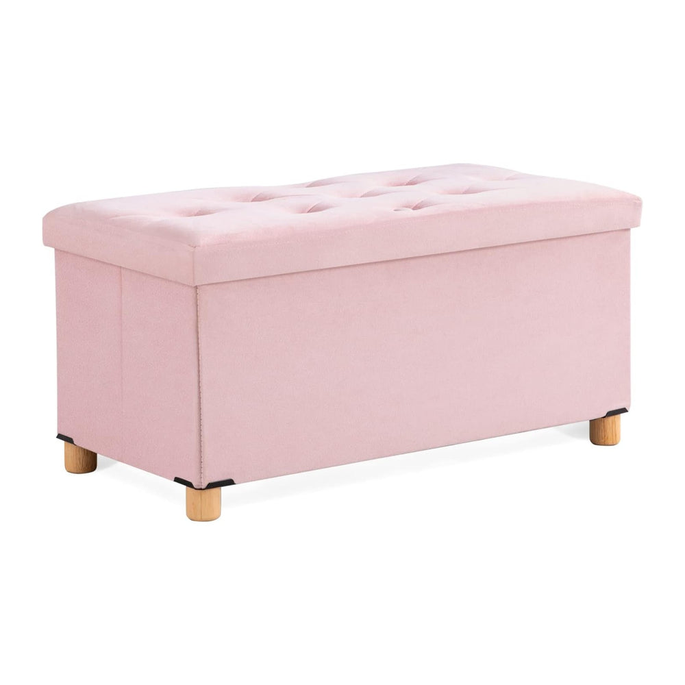 BRIAN & DANY 30 Inches Folding Storage Ottoman Bench, Ottoman with Storag...