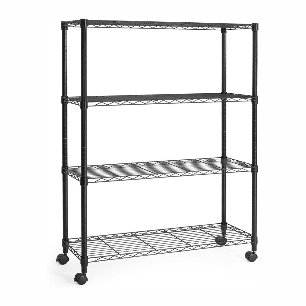 CAPHAUS NSF Black Adjustable Shelf Wire Shelving Unit w/Liner, Basement Stora...