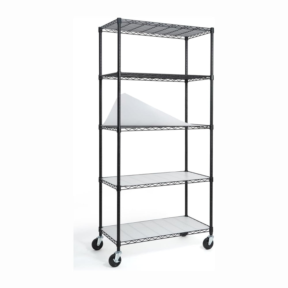 CAPHAUS NSF Commercial Grade Heavy Duty Wire Shelving w/Wheels, Leveling Feet...