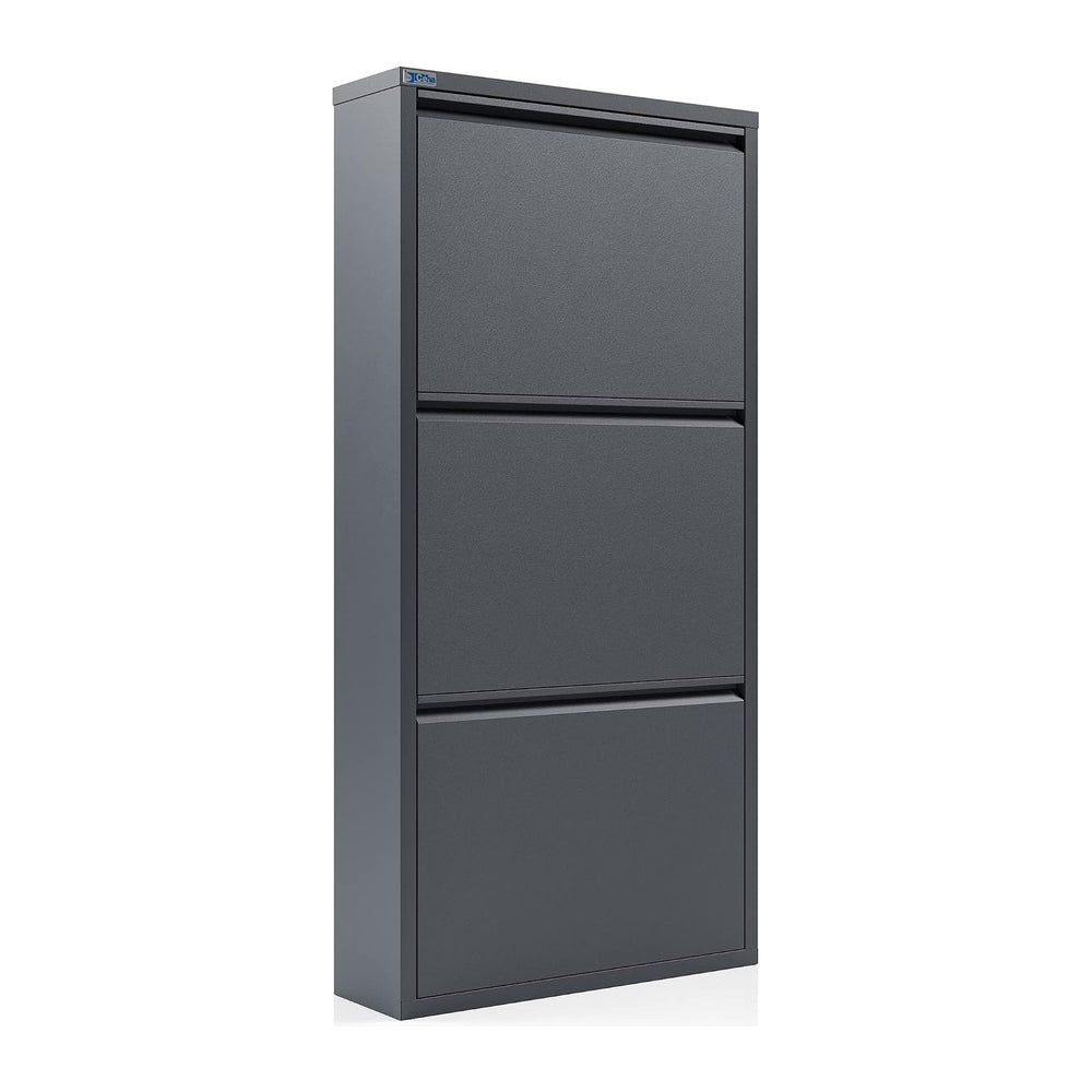 CEHA 3 Tier Metal Shoe Cabinet with Cover, Durable Shoe Storage Organizer for...