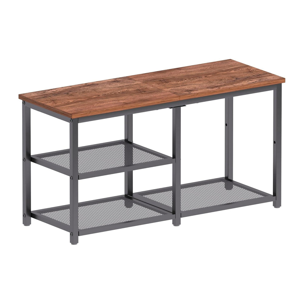 CHEMPFR Shoe Bench with Storage, Shoe Rack Organizer, Spacious Wood Top Entry...