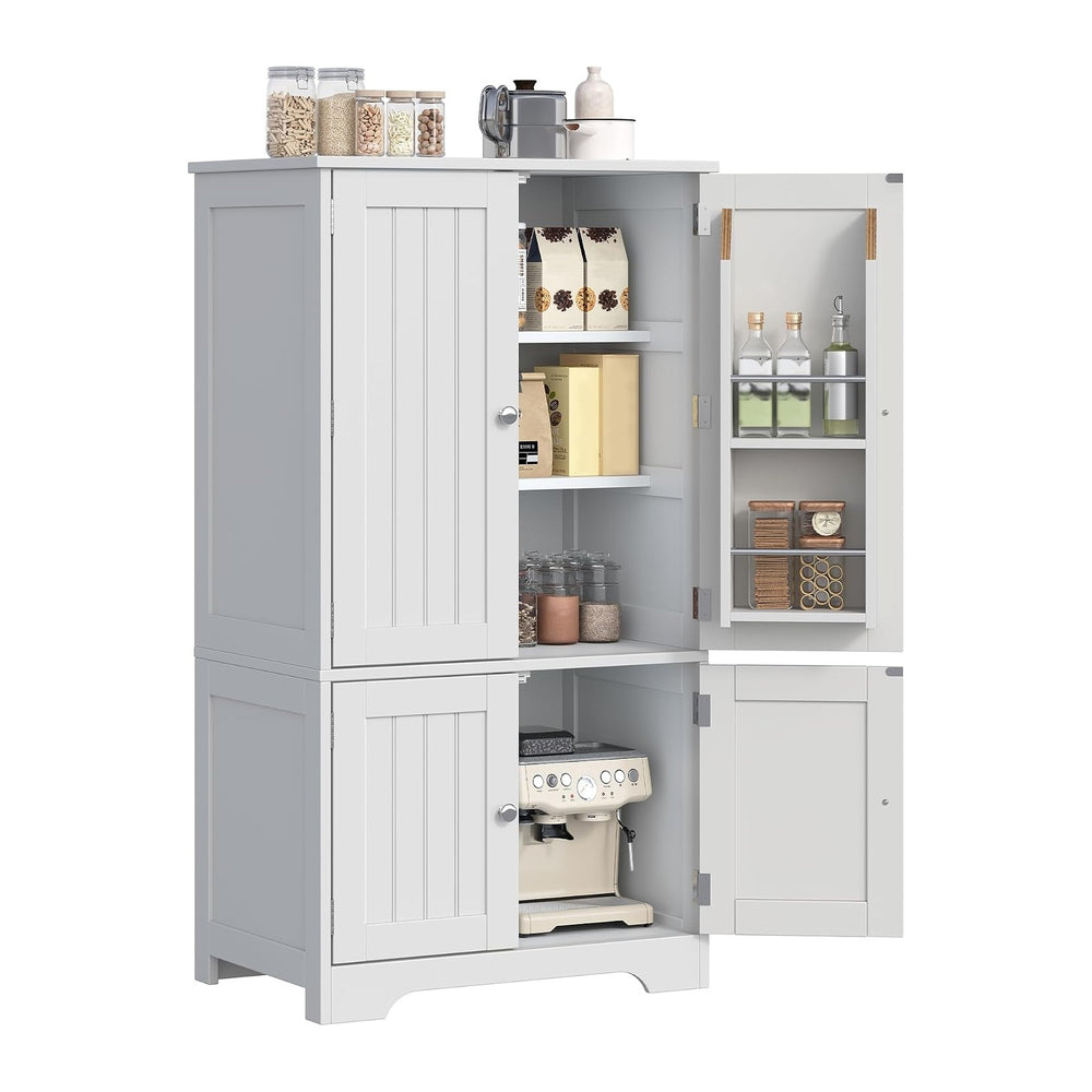 ChooChoo 43" H Pantry Cabinet with 4 Doors & 4 Door Shelves