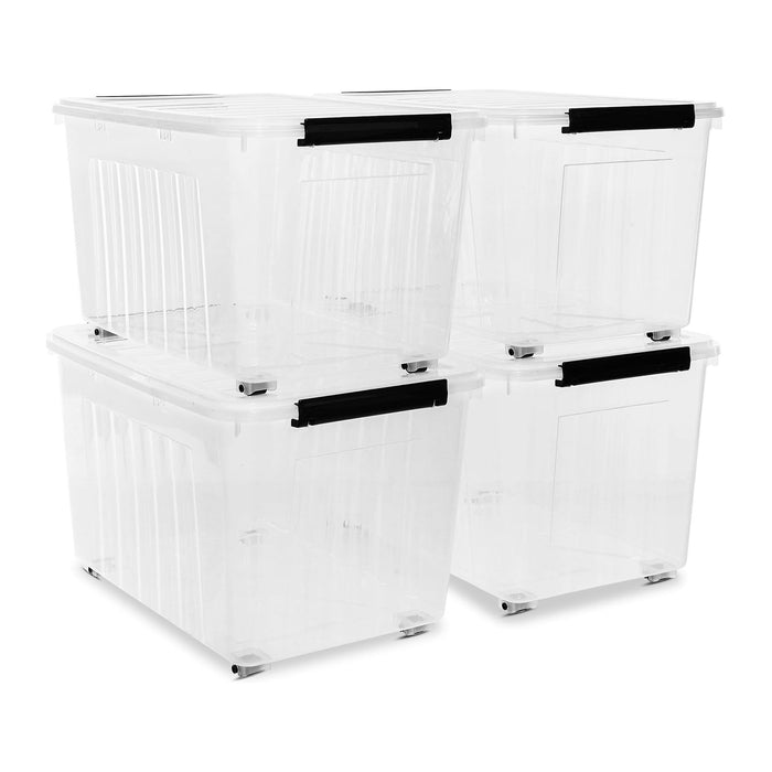 Citylife 82 QT Clear Plastic Storage Bins