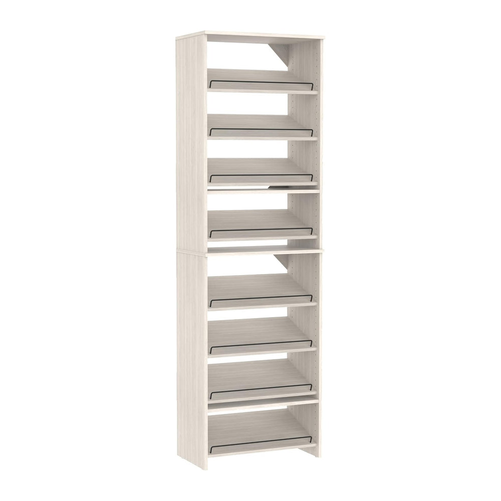 ClosetMaid SuiteSymphony 25-Inch Shoe Shelf Tower, (2) 4-Shoe Shelf Packs (Cr...