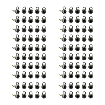 Combination Padlock with Key, 100 Pack 40 Keyed Alike Matching Key