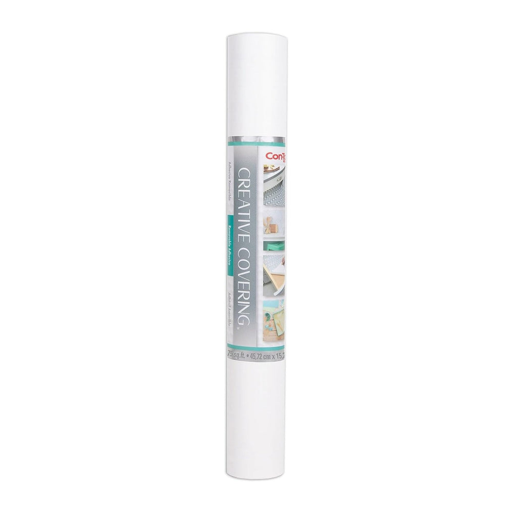 Con-Tact Brand Creative Covering Adhesive Covering, White, 18" x 50 ft