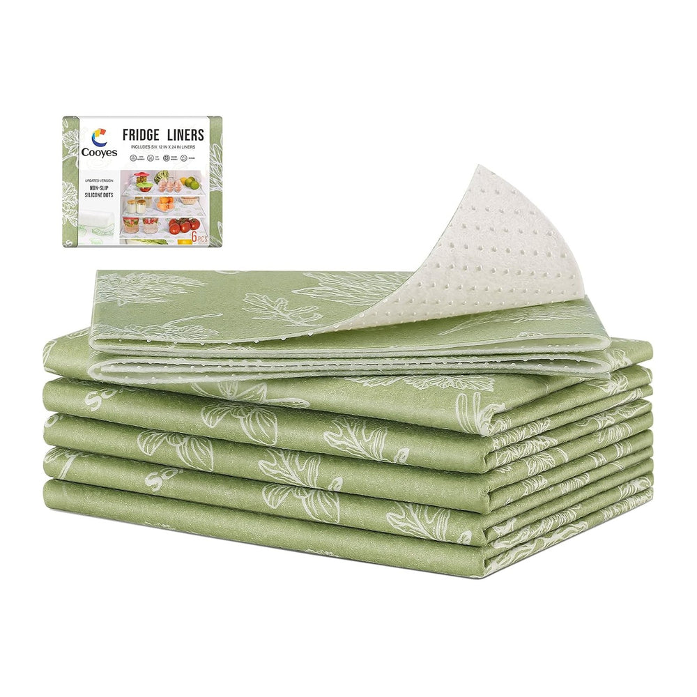 Cooyes Large Fridge Liners for Refrigerator, 17.7" × 36", Drawer &a...