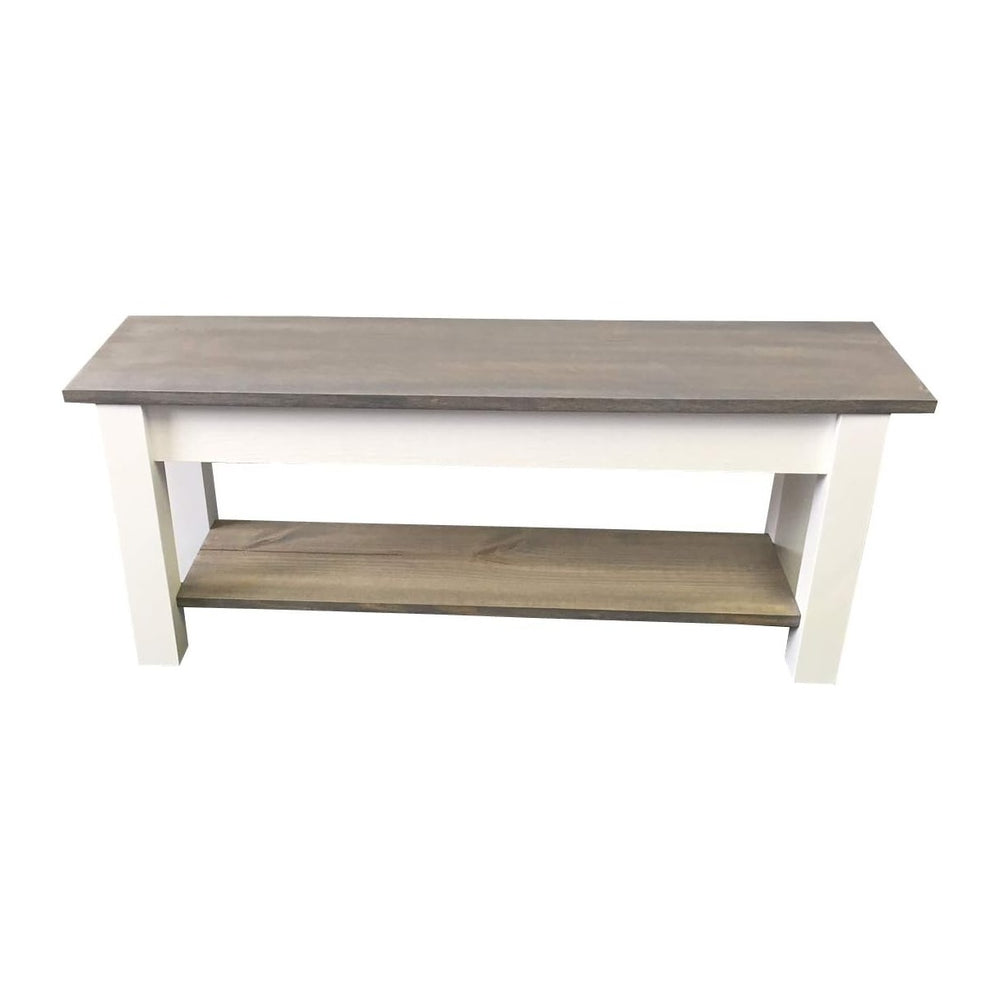 Cottage Bench with Shelf (72)