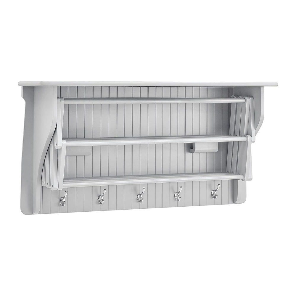 Danya B Accordion Clothes Drying Rack, Retractable, Wall Mounted Towel Rack a...