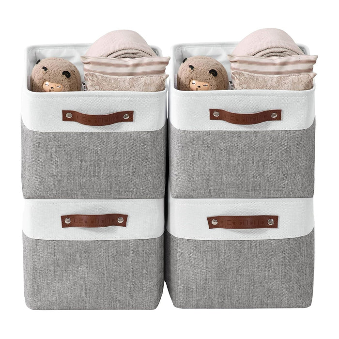 DECOMOMO Storage Bins, Extra Large Fabric Storage Baskets for Shelves 4Pack
