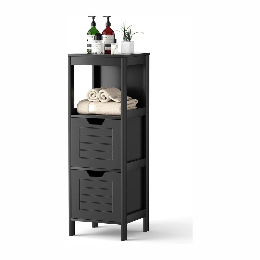DORTALA Bathroom Storage Cabinet, Multifunctional Wooden Storage Rack Organiz...