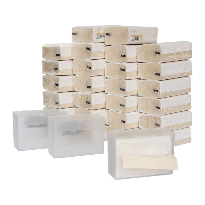 DrDirt Bamboo Facial Tissues, 27 Packs, 3-Ply, 3 Wall Dispensers