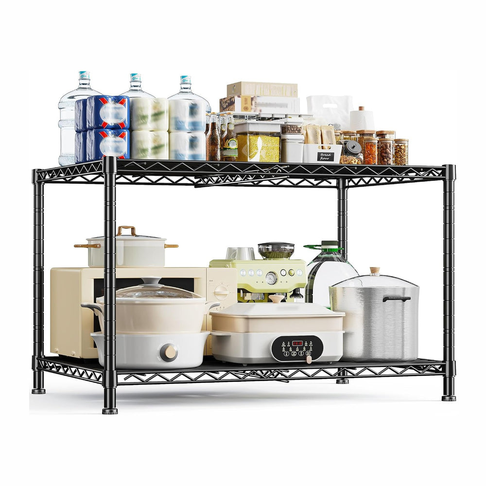 DurayLoly Wire Shelving 2-Tier Adjustable Storage Shelves for Kitchen