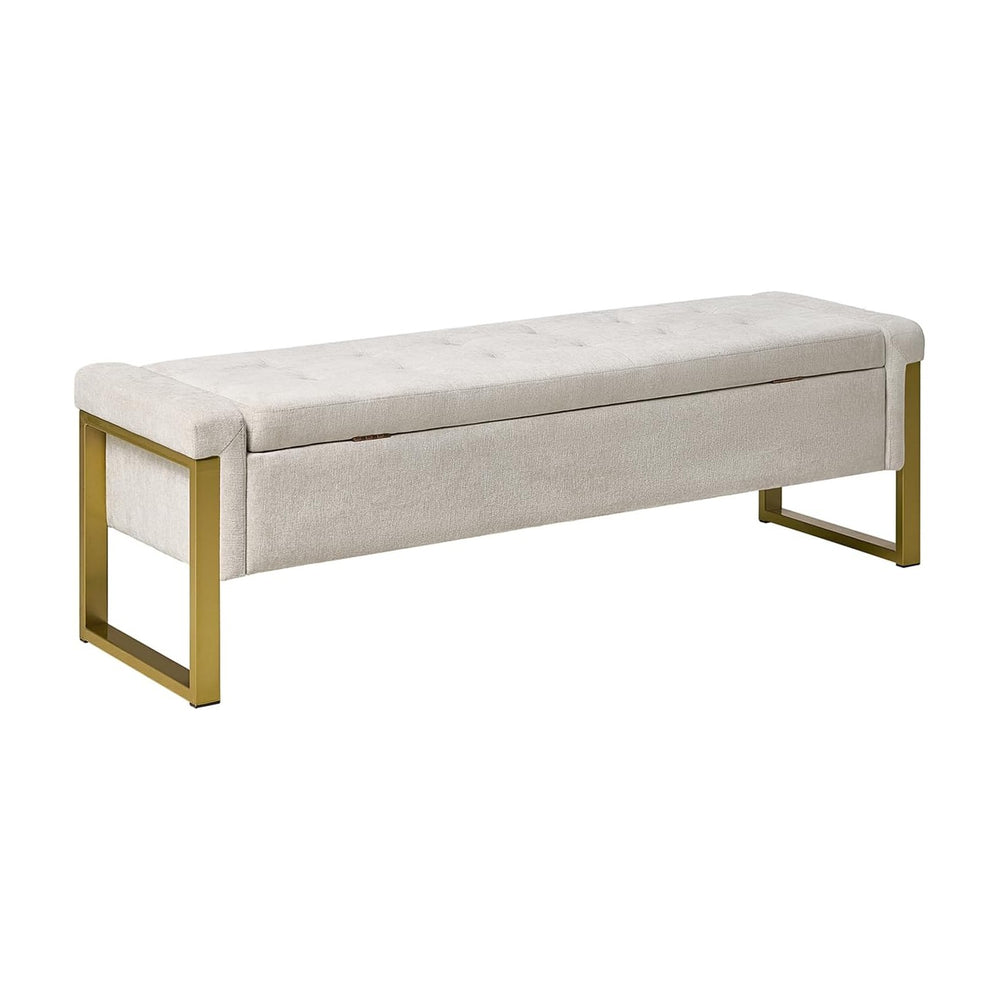 EcoHarbor Living Modern Storage Ottoman Bedroom Bench, End of Bed Bench with ...