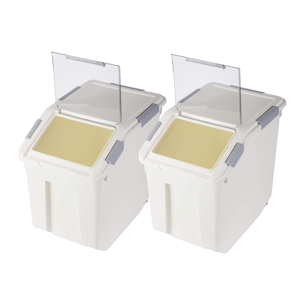 EonTone [2-Pack] 30 lbs Flour Storage Container, 25L Airtight Food Bin with W...