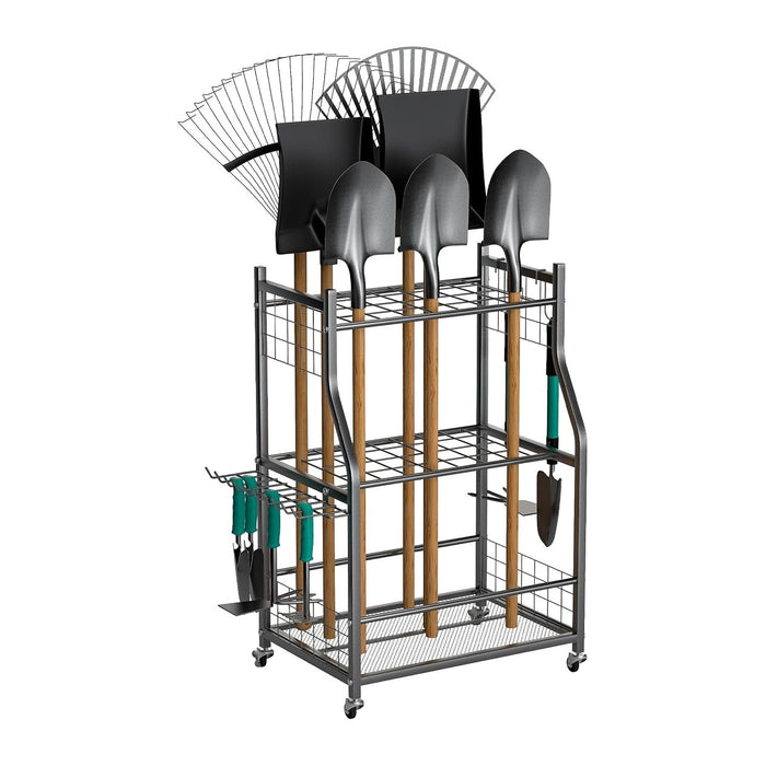 EVERHANGER Garden Tool Organizer Stand, Garage Tool Storage Organization