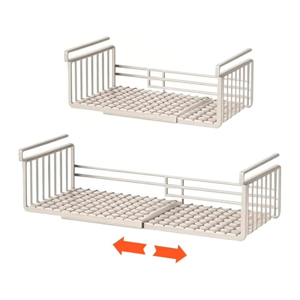 Extendable Under Shelf Storage Basket, Hanging Baskets Under Cabinet Shelf Or...
