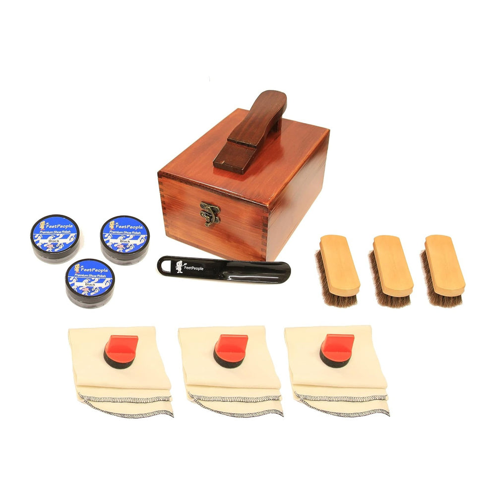 FeetPeople Shoe Polish Premium Valet Shoe Shine Kit, 1 Kit